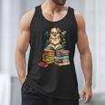 Cute Reading Chicken With Glasses Books Bookworm Reader Book Men Tank Top
