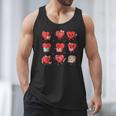 Cute Reading Hearts Valentine Day Book Lover Teacher Student Men Tank Top