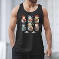 Cute Snowman Reading Books Christmas Winter Book Lover Men Tank Top Cute Snowman Reading Books Christmas Winter Book Lover Men Tank Top