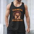 Cute Thanksgiving Teacher Librarian Thankful Reading Books Men Tank Top Cute Thanksgiving Teacher Librarian Thankful Reading Books Men Tank Top