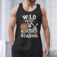 Cute Wildlife Zoo Animals For Book Reader Bookworms Men Tank Top