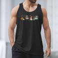 Dachshund Book Lover Reading Wiener Dog 100 Days Of School Men Tank Top
