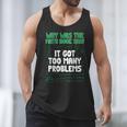 Dad Joke Why Was The Math Book Sad Pun Dad Jokes Men Tank Top