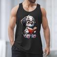 Dalmatian Reading a Book Dog Men Tank Top