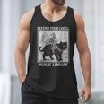 Defend Your Local Library Knight Cat Rider Book Lover Men Tank Top Defend Your Local Library Knight Cat Rider Book Lover Men Tank Top