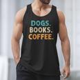 Dogs Books Coffee Book Lover Dogs Coffee Men Tank Top