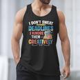 Don’t Sweat Deadlines Book Writer Author Writing Novelist Men Tank Top