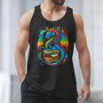 Dragon Reading Colorful Fantasy Book Lover Men Tank Top Dragon Reading Colorful Fantasy Book Lover Men Tank Top