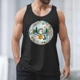 Duck Wilderness Book Reading Illustration Floral Men Tank Top