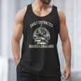Easily Distracted By Books And Dragons Book Dragon Lover Men Tank Top