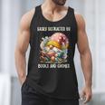 Easily Distracted By Books And Gnomes Book Reading Gnome Men Tank Top