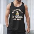 Easily Distracted By Cats & Books Tee Reader Book Worm Men Tank Top Easily Distracted By Cats & Books Tee Reader Book Worm Men Tank Top