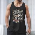 Easily Distracted By Dogs And Books Reader Animal Dog Men Tank Top