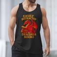 Easily Distracted By Dragons And Books Reading Men Tank Top