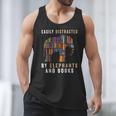 Easily Distracted By Elephants And Books Elephant Men Tank Top