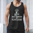 Easily Distracted By Plants & Books Plant Book Lover Men Tank Top