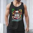 English Bulldog Reading a Book Dog Men Tank Top
