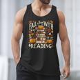 Fall In Love With Reading Book Autumn Pumpkins And Teachers Men Tank Top Fall In Love With Reading Book Autumn Pumpkins And Teachers Men Tank Top