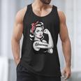Female Librarian Rosie Riveter Book Guardian Woman Men Tank Top