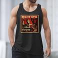 Fight Evil Read Books Propaganda Poster Men Tank Top
