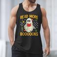 Ghost Reading Books Teacher Student Halloween Read More Book Men Tank Top