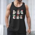 Ghost Santa Elf Squad Read Books Bookish Librarian Christmas Men Tank Top