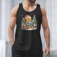 Gingerbread Reading Book Lovers Christmas Bookworm Librarian Men Tank Top