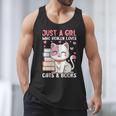 Girl Who Loves Cats And Books Cute Men Tank Top