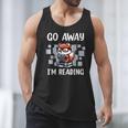 Go Away I'm Reading Book Reader Cute Fox Loves Books Men Tank Top