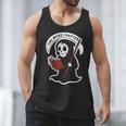 Grim Reaper Bookworm Cute Book Reading Halloween Men Tank Top