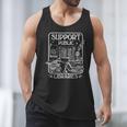 Groovy Support Your Local Library Book Reader Lover Bookworm Men Tank Top