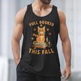 Halloween Fully Booked This Fall Book Ginger Cat Reading Men Tank Top