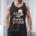 Halloween Teacher Women Cute Reading Ghost Read More Books Men Tank Top Halloween Teacher Women Cute Reading Ghost Read More Books Men Tank Top