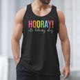 Hooray It's Library Day Teacher Reader Books Back To School Men Tank Top