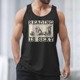 Hot Pin Up Girl Comic Book Vintage Reading Is Sexy Men Tank Top