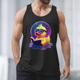 Humor Rubber Duck Reading Book Men Tank Top