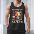 I'd Rather Be Reading Cute Fox Book Lover Reader Bookworm Men Tank Top