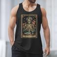 The Introvert Skeleton Tarot Card Coffee Book Lover Men Tank Top