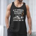 If It Involves Cats Books Coffee Introvert Pet Lover Men Tank Top