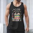 Just a Girl Who Loves Books Cute Book Lover Bookworm Men Tank Top