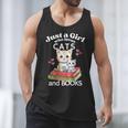 Just A Girl That Loves Cats And Books Cute Cat & Bookwork Men Tank Top Just A Girl That Loves Cats And Books Cute Cat & Bookwork Men Tank Top