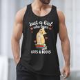 Just a Girl Who Loves Cats And Books Reading Cat & Bookworm Men Tank Top