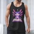Kawaii Axolotl Cute Axolotls Reading Book Men Tank Top