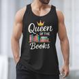 Librarian Queen Of The Books Book Reading Library Men Tank Top