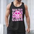 Library Book Fair Queen Vibe Groovy Tie Dye School Reading Men Tank Top