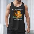 Life Is Better With Cats And Books Cute Cat Lover Men Tank Top Life Is Better With Cats And Books Cute Cat Lover Men Tank Top
