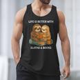 Life Is Better With Sloths And Books Cute Sloth Lover Men Tank Top Life Is Better With Sloths And Books Cute Sloth Lover Men Tank Top