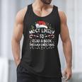 Most Likely To Read A Book Through Christmas Xmas Men Tank Top Most Likely To Read A Book Through Christmas Xmas Men Tank Top