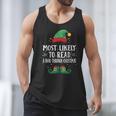 Most Likely To Read A Book Matching Christmas Elf Men Tank Top