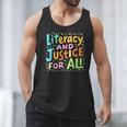 Literacy And Justice For All Protect Banned Books Library Men Tank Top